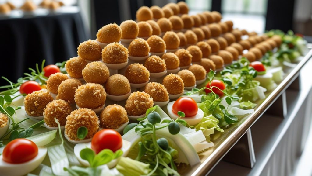 Mini Savoury Eggs coated in golden breadcrumbs